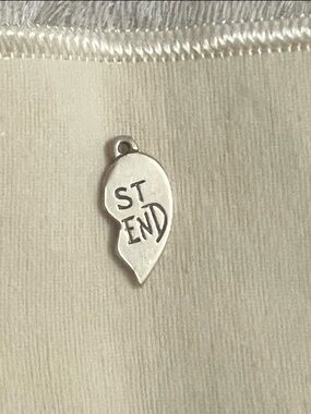 James Avery Silver ST/END Split Heart Charm